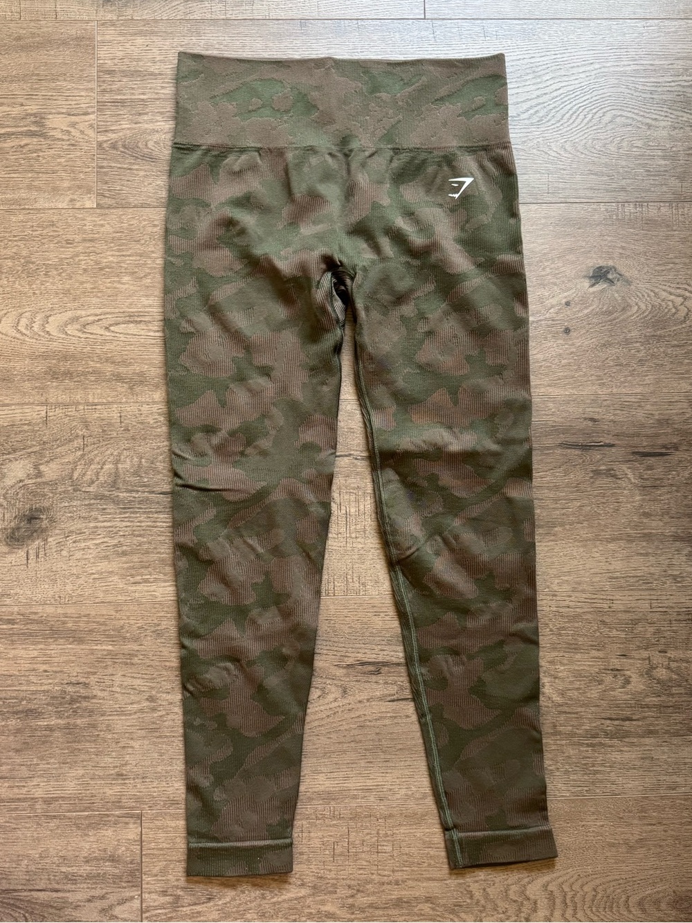 Camo High-Waist Gymshark Leggings - Olive Green